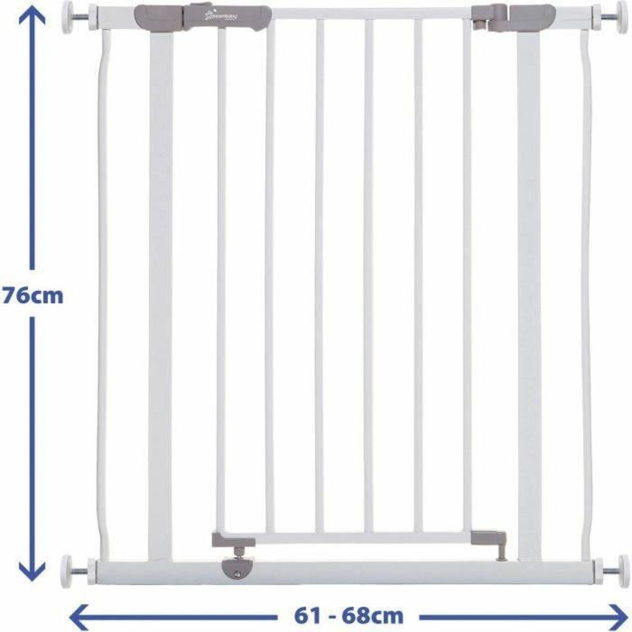 Barrera de seguridad - DREAMBABY - AVA - Montada a presión - 61-68 x 76 cm - Doble cierre - Blanco 3