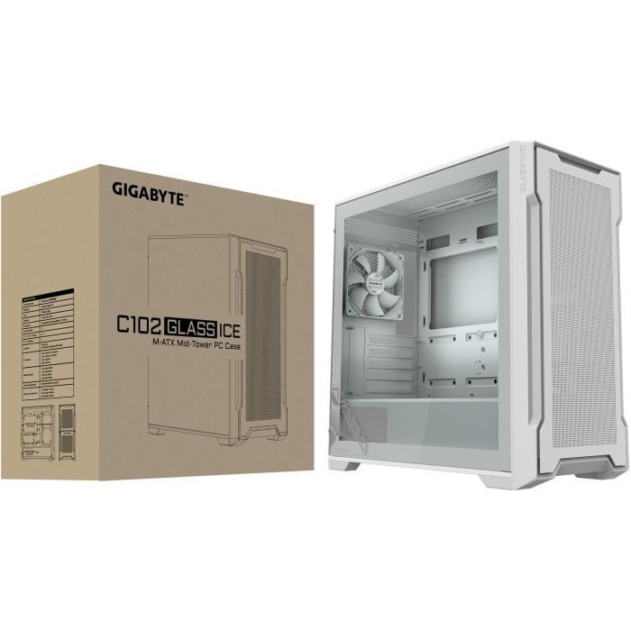 GIGABYTE C102 GLASS Midi Tower PC Blanco con Vidrio Templado para Gaming 7 GIGABYTE C102 GLASS Midi Tower PC Blanco con Vidrio Templado para Gaming 7