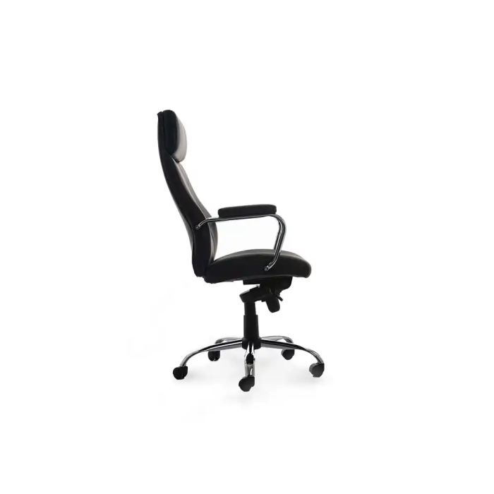 Rocada Silla de Dirección Ergonómica Simil Piel con Brazos Metálicos, Sistema Basculante, Uso Intensivo, Negra, 120x54x54 cm 1 Rocada Silla de Dirección Ergonómica Simil Piel con Brazos Metálicos, Sistema Basculante, Uso Intensivo, Negra, 120x54x54 cm 1