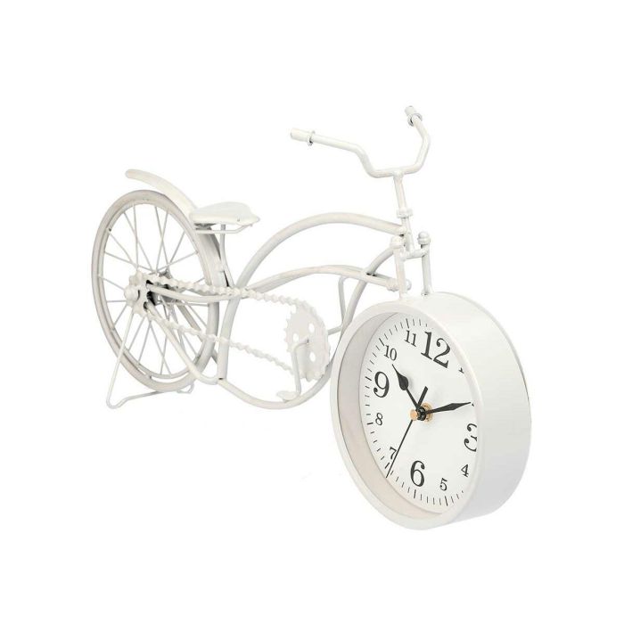 Reloj de Mesa Bicicleta Blanco Metal 42 x 24 x 10 cm (4 Unidades) 2