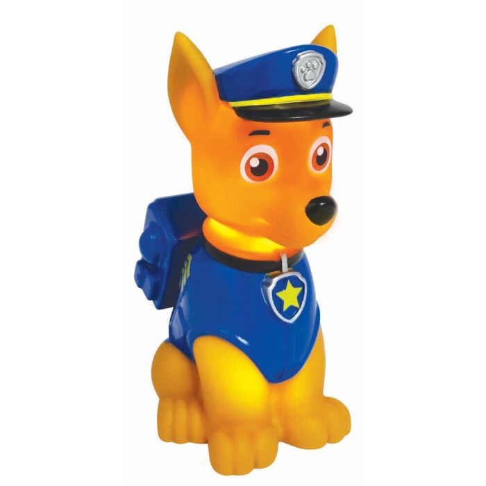 LEXIBOOK Luz Nocturna 3D Chase Patrulla Canina Paw Patrol, cambio de color azul, amarillo, rojo y verde, 13 cm