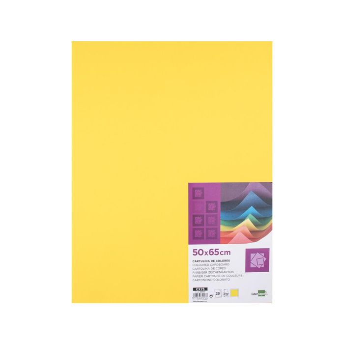 Cartulina Liderpapel 50x65 cm 240 gr-M2 Amarillo Limon Paquete De 25 Hojas 1