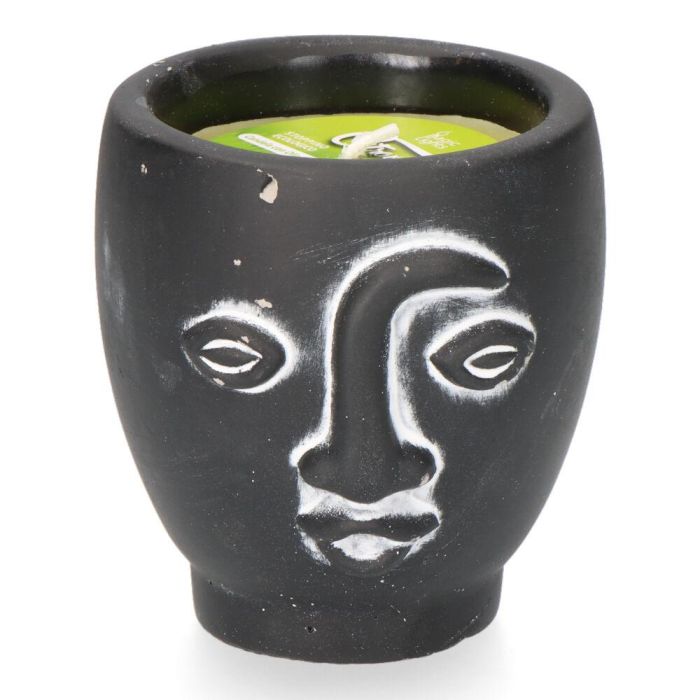 Magic Lights Vela citronela de terracota "caras", colores: blanco, negro, gris y terracota 6 Magic Lights Vela citronela de terracota "caras", colores: blanco, negro, gris y terracota 6