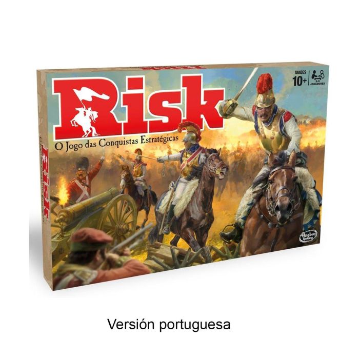 Hasbro Gaming Risk B7404 - Juego de Conquista Estratégica en Portugués, Incluye 300 Miniaturas y Misiones Secretas para +10 Años