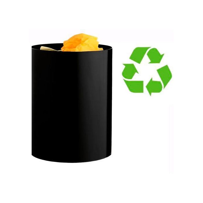 Archivo 2000 Papelera Sostenible Ecogreen 18 L, Poliestireno 100% Reciclado y Reciclable, Negro, 260x335 mm