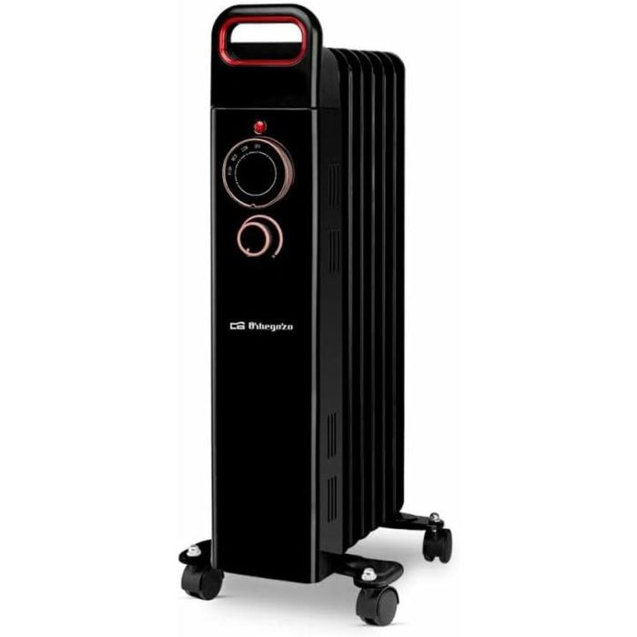 Orbegozo RUN 1500 Radiador de Aceite 1500W con 7 Elementos Caloríficos y 3 Potencias, Termostato Regulable, Protección Antivuelco