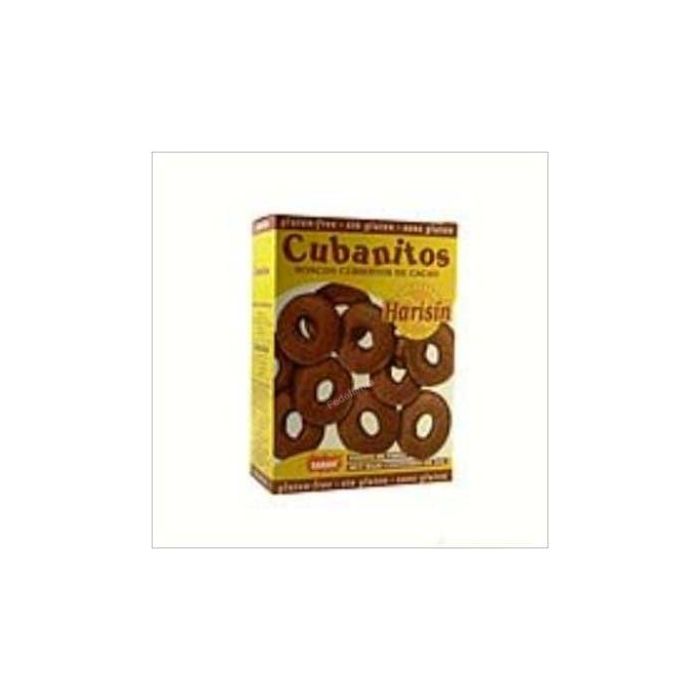 HARISIN Roscos Cubanitos Cubiertos de Cacao 150Gr. Sin Gluten, ideales para desayuno y merienda