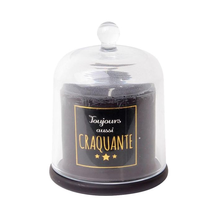 Home Deco Factory Vela con Campana de Cristal Aroma Ámbar Medidas Ø9 cm H12 cm 5