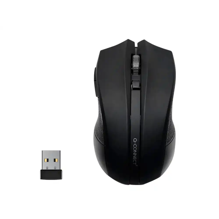 Q-connect Ratón Óptico Inalámbrico 1000 DPI Receptor USB 2,4 GHz Negro 1
