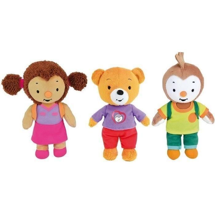 T'CHOUPI Lote de 3 peluches Lalou, Pilou y T'choupi +/- 19 cm T'CHOUPI Lote de 3 peluches Lalou, Pilou y T'choupi +/- 19 cm
