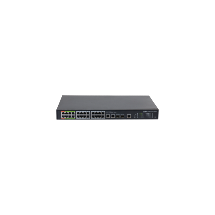 (Dh-Lr2226-24Et-360-V2) Dahua Switch L2 Epoe Gestionable 24 Puertos 10/100 (8 Epoe/Eoc + 16 Poe) + 2 Uplink Combo Gigabit/Sfp