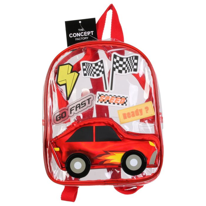 Mochila - coche con parche infantil 1