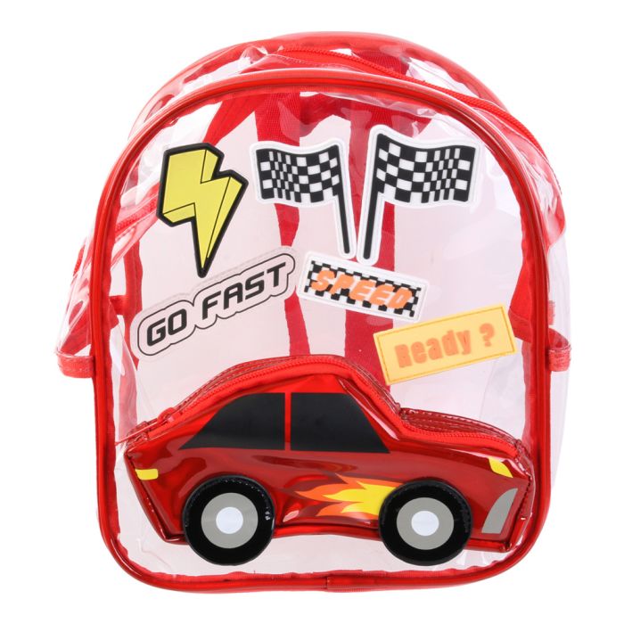 Mochila - coche con parche infantil 2