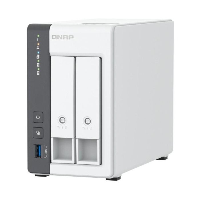 Qnap TS-216G NAS 2 Bahías 3.5"/2.5" 2.5GbE con 4GB RAM NPU IA | Servidor Almacenamiento Torre Hogar/Oficina hasta 39TB 4