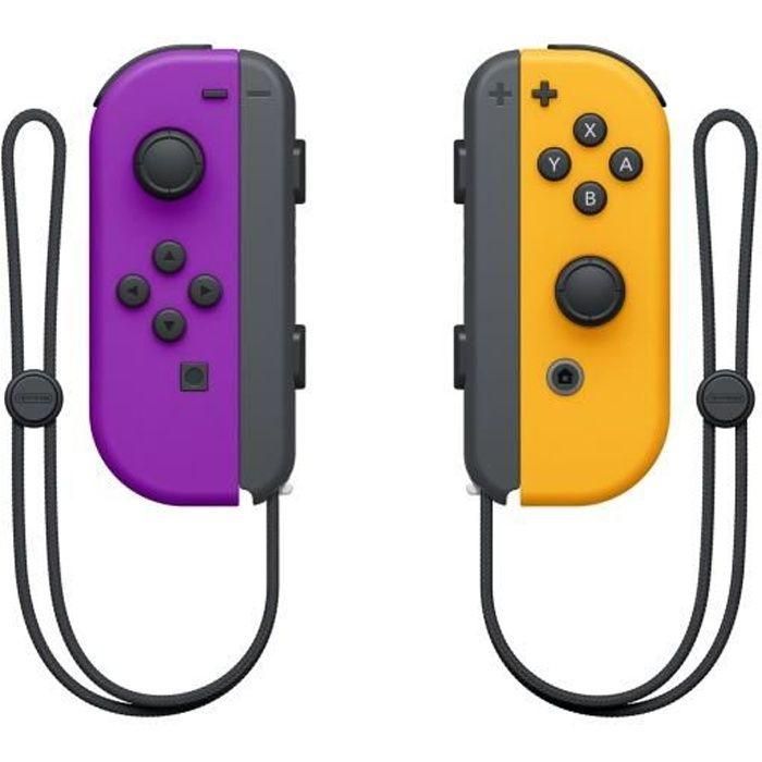 Mandos Inalámbricos Nintendo Joy-Con para Nintendo Switch/ Lila y Naranja Neón