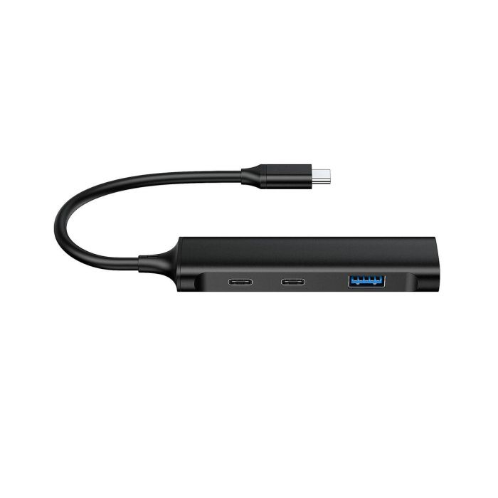 CONCEPTRONIC HUB 3.0 HUBBIES12B 4 PUERTOS USB 3.2 2 PUERTOS USB-C 2 PUERTOD USB-A COLOR NEGRO CARCASA DE ALUMINIO 10