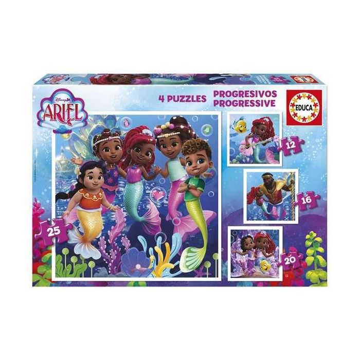 Educa Puzzle Puzzles Progresivos Ariel 12+16+20+25 Piezas Educa Puzzle Puzzles Progresivos Ariel 12+16+20+25 Piezas