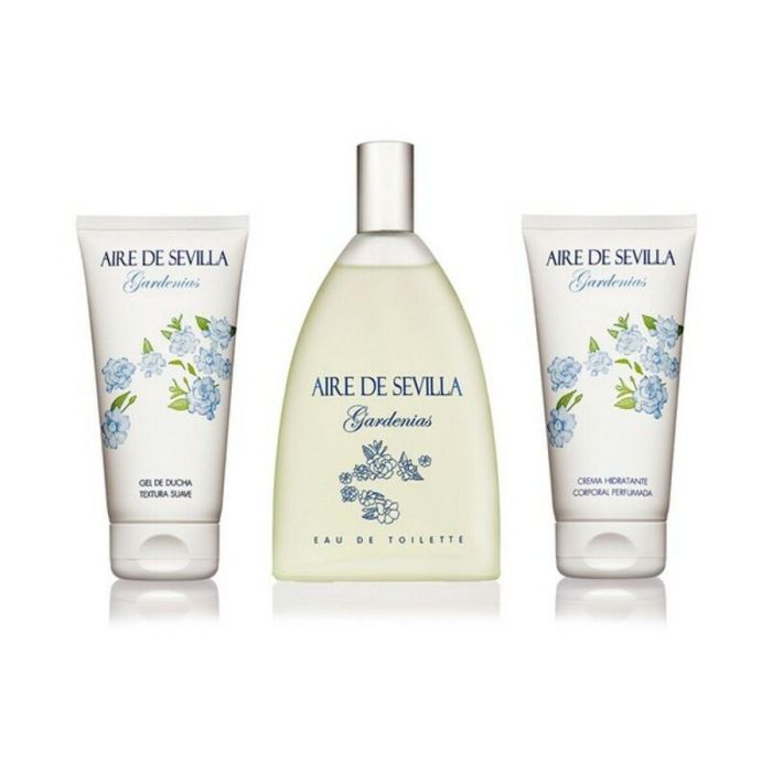 Aire de Sevilla Gardenia Estuche de Perfume para Mujer | Eau de Toilette Vaporizador 150ml, Loción Corporal 150ml y Gel Ducha 150ml Aire de Sevilla Gardenia Estuche de Perfume para Mujer | Eau de Toilette Vaporizador 150ml, Loción Corporal 150ml y Gel Ducha 150ml