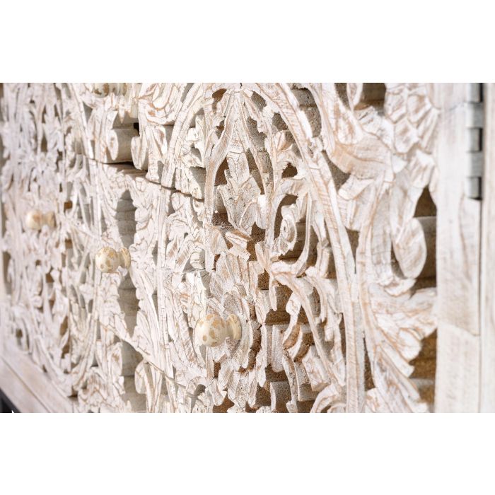 Giner y Colomer Aparador Madera Mango y Metal Blanco Envejecido 150 cm 5