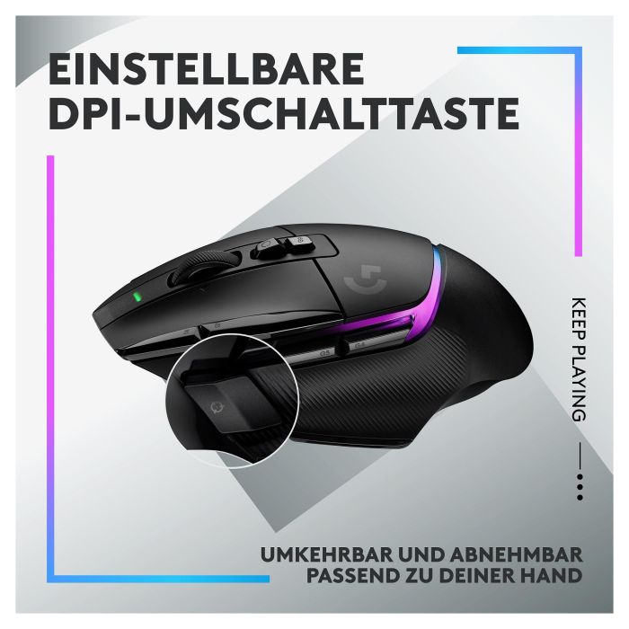 Logitech G502 X Plus Ratón Inalámbrico HERO 25K Negro 4