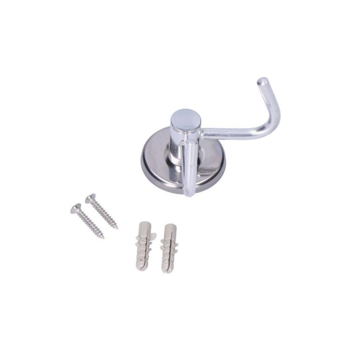 Edm Colgador Doble Cromado Serie H2O Percha Toallero Baño Acero Inoxidable Polipropileno 70 X 33,98 Mm 2