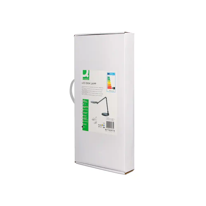 Q-connect Lámpara Escritorio LED 9W 600 LM Táctil 3 Niveles Blanca Cabeza Brazo Orientable Inalámbrica Negro 13