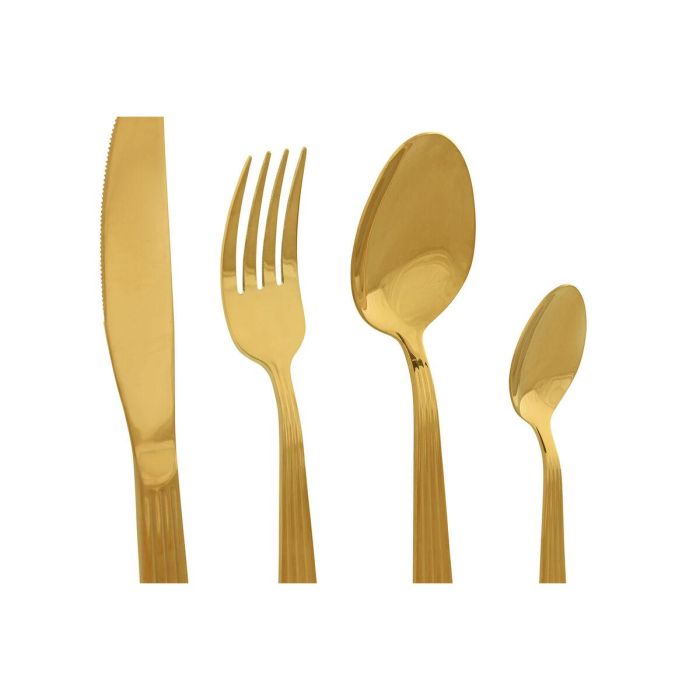 Cuberteria Basicos DKD Home Decor Dorado 7 x 24 x 15 cm Set de 16 3 Cuberteria Basicos DKD Home Decor Dorado 7 x 24 x 15 cm Set de 16 3
