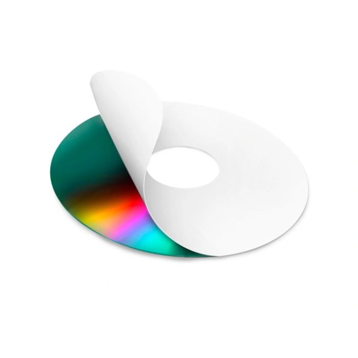 Q-connect kf01579 Etiquetas Adhesivas para CD-ROM, Fotocopiadora, Láser, Ink-jet - Caja con 50 etiquetas 4