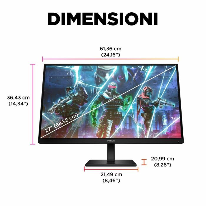 Monitor Gaming HP 780G5E9#ABB Full HD 27" 15 Monitor Gaming HP 780G5E9#ABB Full HD 27" 15