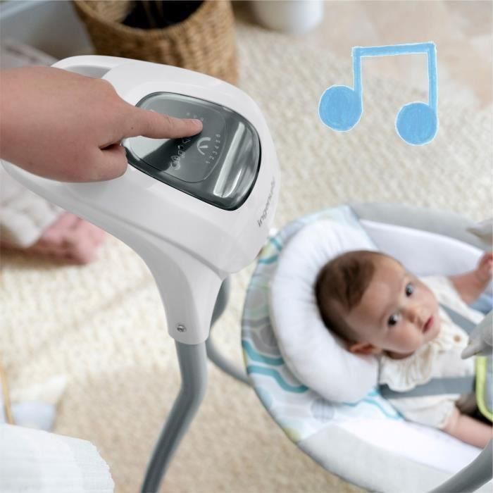 Ingenuity Columpio SimpleComfort Everston Cradling Swing - Asiento Ajustable - 8 Melodías y Sonidos - Desde el Nacimiento - Eléctrico 2