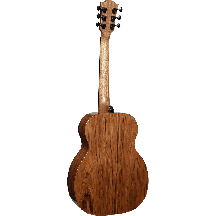 LAG Guitarra Acústica Travel A/E Blue Wave 2 Blue Wave Natural Cedro Macizo Palisandro 3