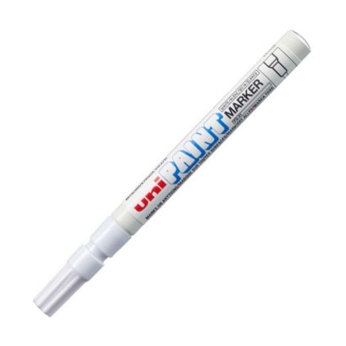 Uni-Ball Marcador Permanente Paint Marker Px-20 L Blanco, Punta Acrílica, Resistente a Agua y Luz