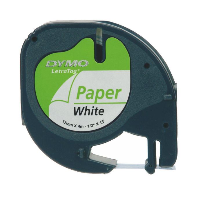 Dymo LetraTAG Tape / 12mm x 4mWhite / Paper Dymo LetraTAG Tape / 12mm x 4mWhite / Paper