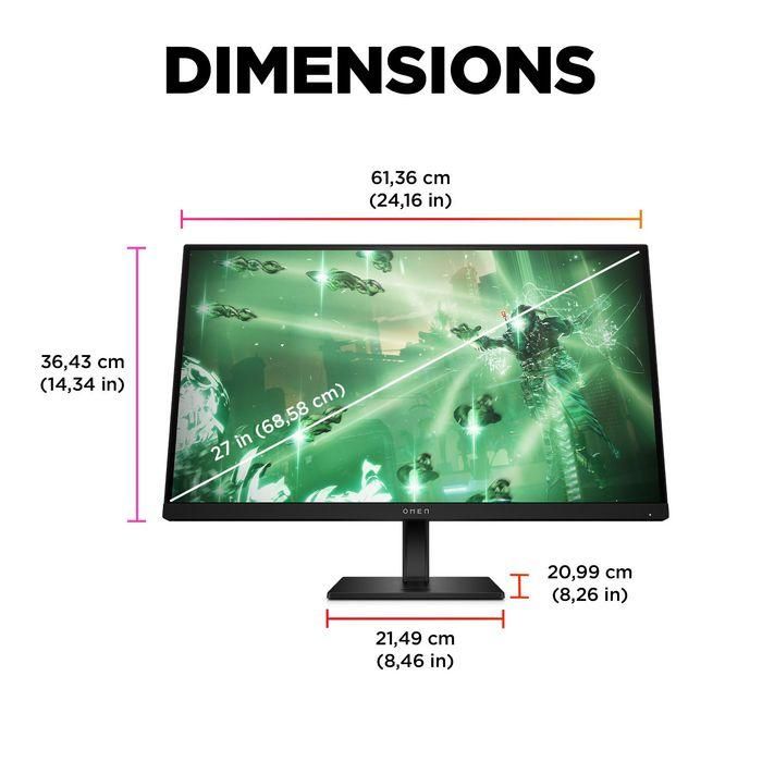 HP OMEN by HP 27 inch QHD 165Hz Gaming Monitor - OMEN 27q 22 HP OMEN by HP 27 inch QHD 165Hz Gaming Monitor - OMEN 27q 22