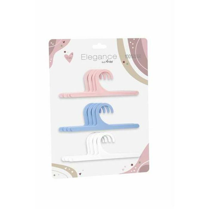 Set 4 perchas 4 rosa, 4 azul, 4 blanca ( 12 unidades)