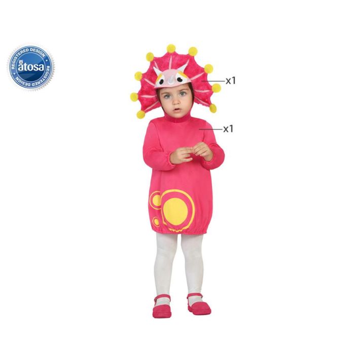 Disfraz de Dragón para Niña Bebé 6-12 Meses - Rosa, Polyester, Incluye Vestido y Capucha Disfraz de Dragón para Niña Bebé 6-12 Meses - Rosa, Polyester, Incluye Vestido y Capucha