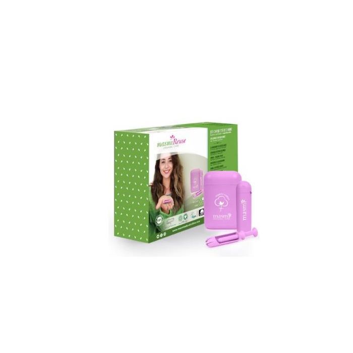 MASMI Aplicador Reutilizable + Tampones Cottonlock Algodón Ecológico Regular y Súper 16 Unidades