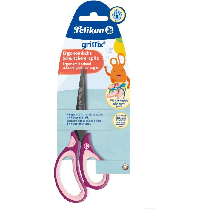 Pelikan griffix Schulschere spitz Rechtshänder SweetBerry Blister 5 Pelikan griffix Schulschere spitz Rechtshänder SweetBerry Blister 5