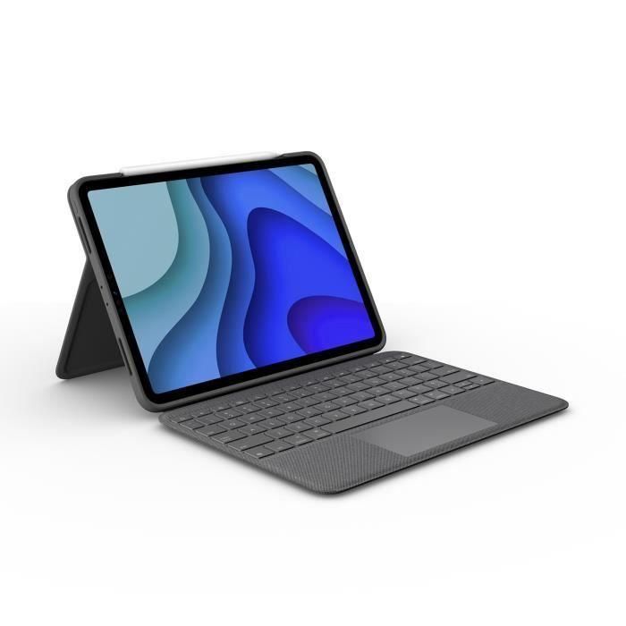 LOGITECH - Teclado táctil en folio - Gris