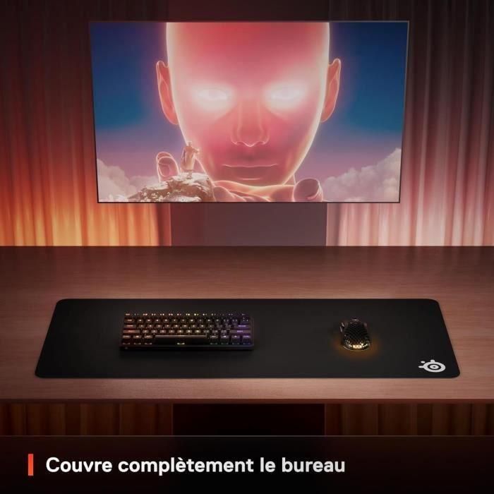 Alfombrilla de ratón para juegos - STEELSERIES - QCK XXL - Con superficie microtejida - 900 x 400 mm x 2 mm - Negra 5 Alfombrilla de ratón para juegos - STEELSERIES - QCK XXL - Con superficie microtejida - 900 x 400 mm x 2 mm - Negra 5
