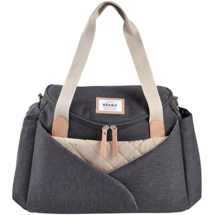 Beaba BEA1728518924983 Bolso Cambiador Sydney Gris Jaspeado Oscuro