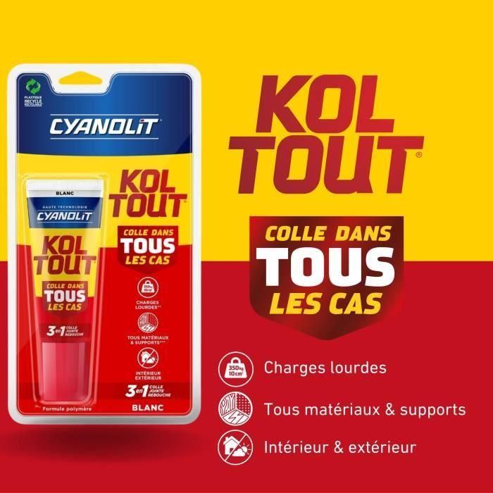 Cyanolit CYA3045203001482 Pegamento Fijador y Sellador Blanco, Blíster 50 ml, Práctico para Pequeñas Reparaciones, Versátil y Resistente 1