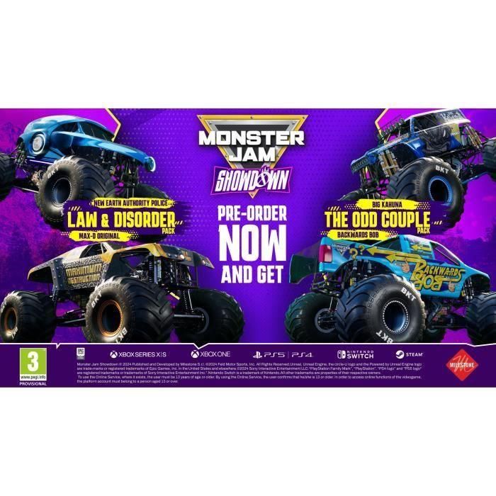 Monster Jam Showdown - Juego de Nintendo Switch - Edición del primer día 1 Monster Jam Showdown - Juego de Nintendo Switch - Edición del primer día 1