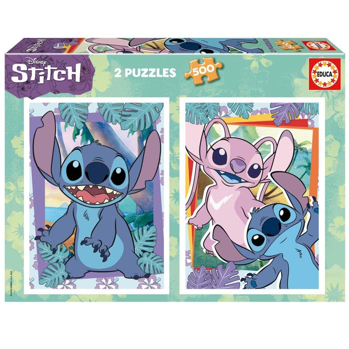 Educa Puzzle 2X500 piezas Stitch 19732 46x34cm 0 Educa Puzzle 2X500 piezas Stitch 19732 46x34cm 0