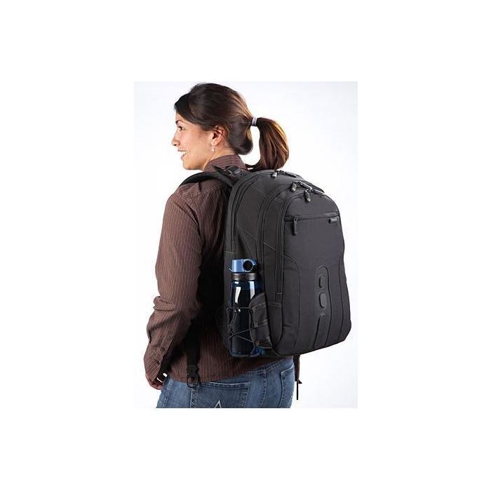 Targus TBB013EU Mochila para portátil 15.6" EcoSpruce Negro, fabricada con materiales reciclados y resistente al agua 9
