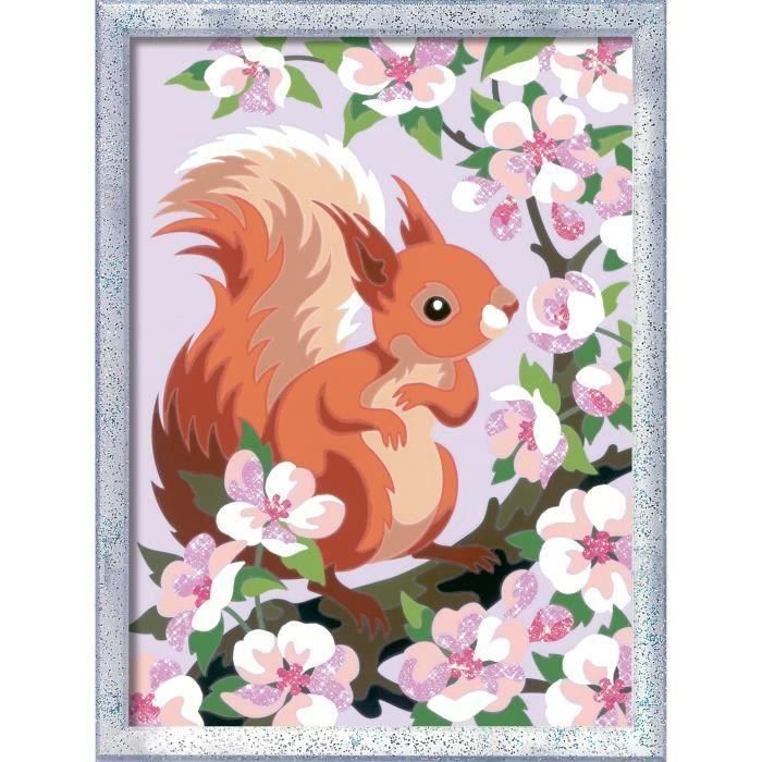 CreArt Kids - Ardilla en primavera (18 x 24 cm), kit para pintar por números, a partir de 9 años, 25837, Ravensburger 1 CreArt Kids - Ardilla en primavera (18 x 24 cm), kit para pintar por números, a partir de 9 años, 25837, Ravensburger 1