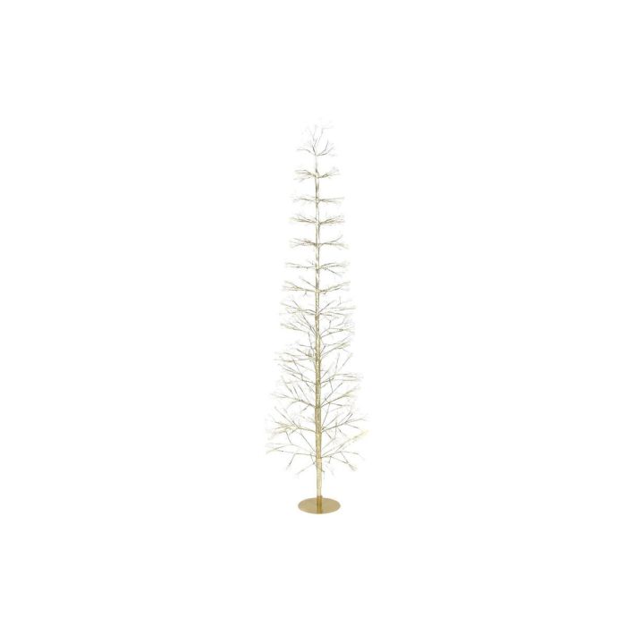 DKD Home Decor Árbol de Navidad Moderno con Luces LED Integradas Cálidas, Diseño Elegante Dorado Metálico, Para Decoración del Hogar, 180 cm Alto 3 DKD Home Decor Árbol de Navidad Moderno con Luces LED Integradas Cálidas, Diseño Elegante Dorado Metálico, Para Decoración del Hogar, 180 cm Alto 3