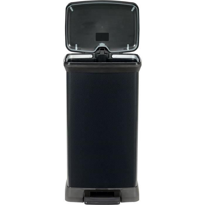 Curver Papelera Decobin Rectangular Estrecha y Alta 50 L Negro Carbón con Aspecto Acero Inoxidable 100% Reciclable 1 Curver Papelera Decobin Rectangular Estrecha y Alta 50 L Negro Carbón con Aspecto Acero Inoxidable 100% Reciclable 1