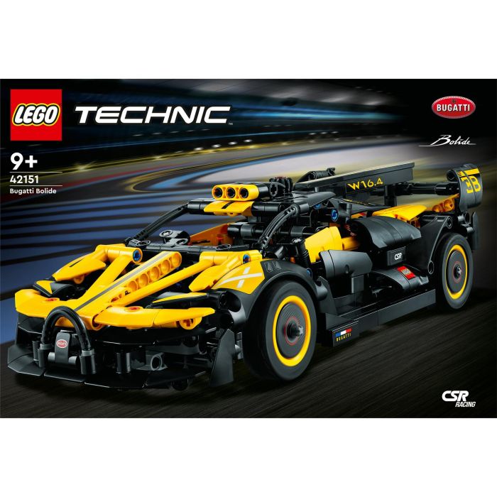 LEGO 42151 Bugatti Bolide Technic Coche de Carreras Amarillo/Negro con Motor W16, Dirección y Puertas de Tijera 11