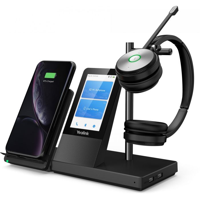 Yealink WH66 Dual UC DECT Auriculares Binaurales Inalámbricos para Oficina USB con Estación de Carga y Pantalla Táctil 4 Yealink WH66 Dual UC DECT Auriculares Binaurales Inalámbricos para Oficina USB con Estación de Carga y Pantalla Táctil 4